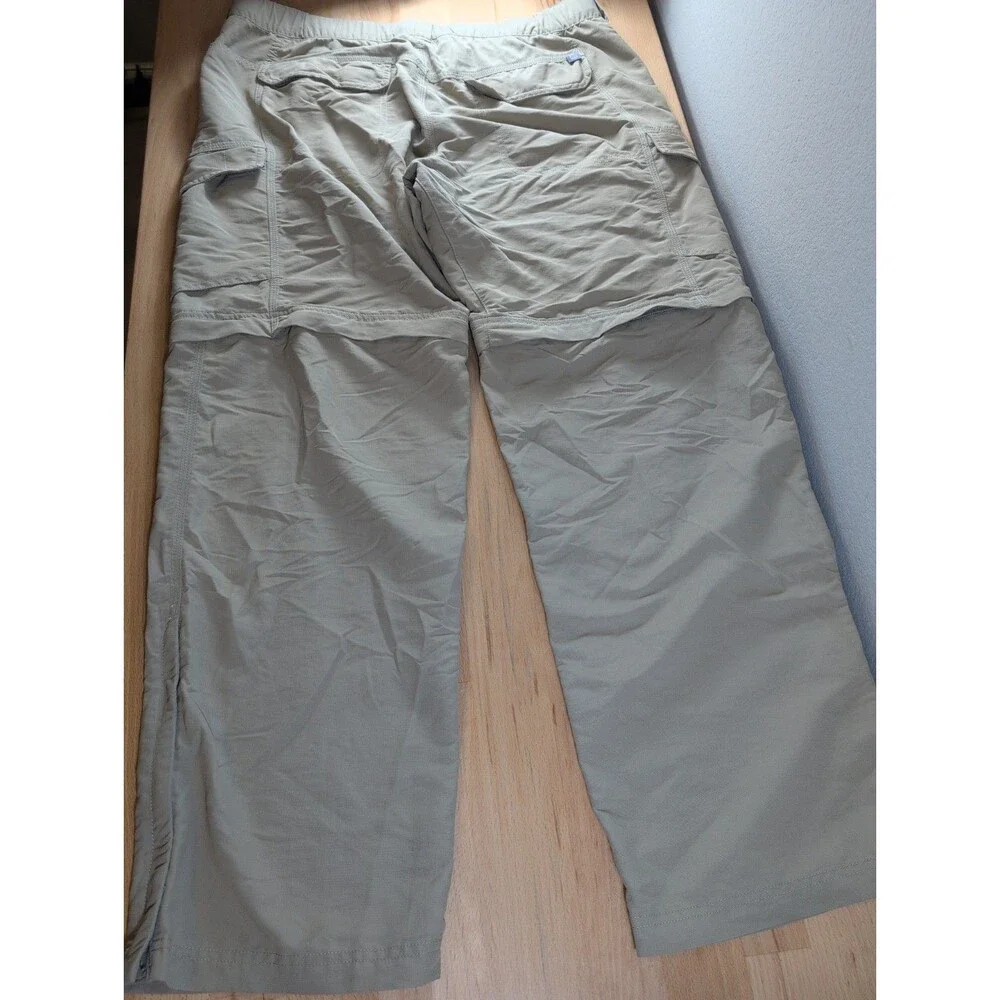 The North Face Men's Large Beige Nylon Convertible Cargo Hiking Pants Outdoor